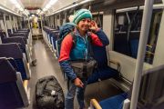 Auch die Bahn von München nach Darching ist so gut wie leer